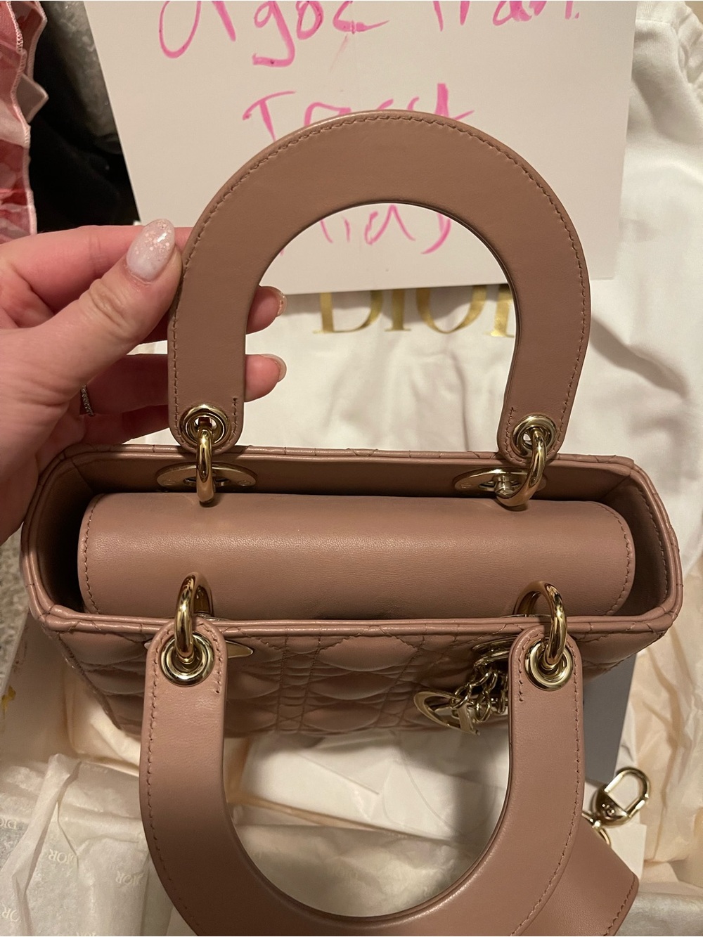 ABC Lady Dior Small Fard Gold Hardware - Picture 4 of 14